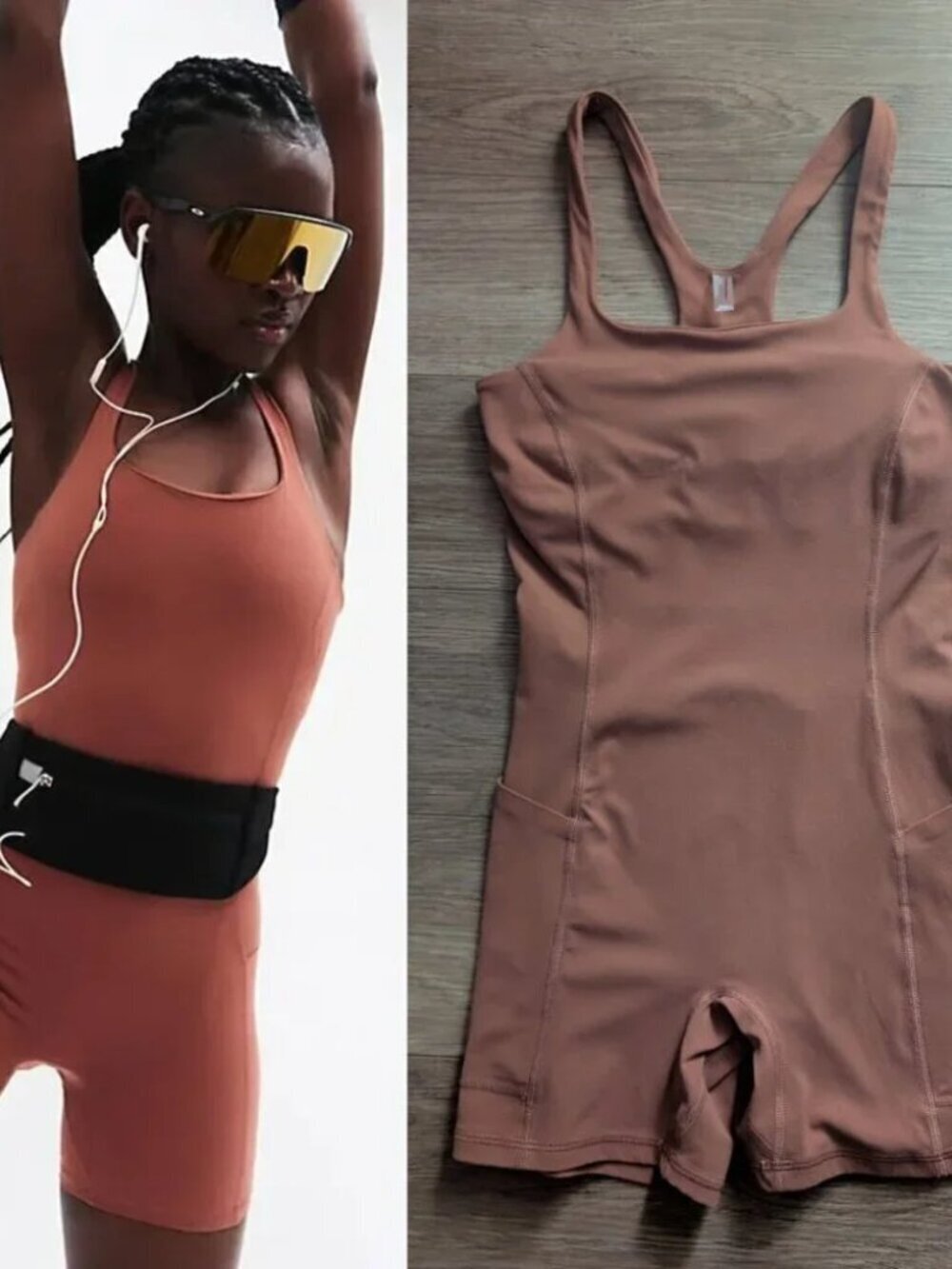 NEW Free People Movement | Never Better Runsie In Sequoia Brown